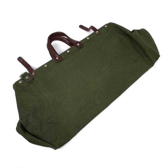 LINE OF TRADE Canvas Weekender Duffle Bag Olive Green - Picture 12 of 14